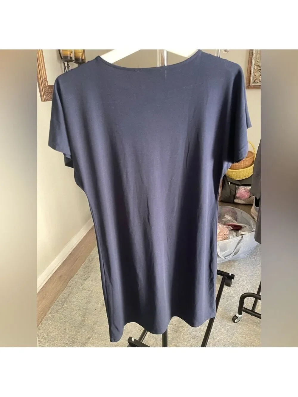 Michael Kors Gold Accent Navy Dress